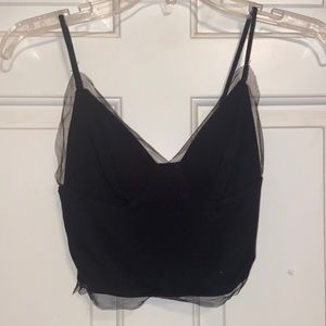 Urban outfitters black crop top